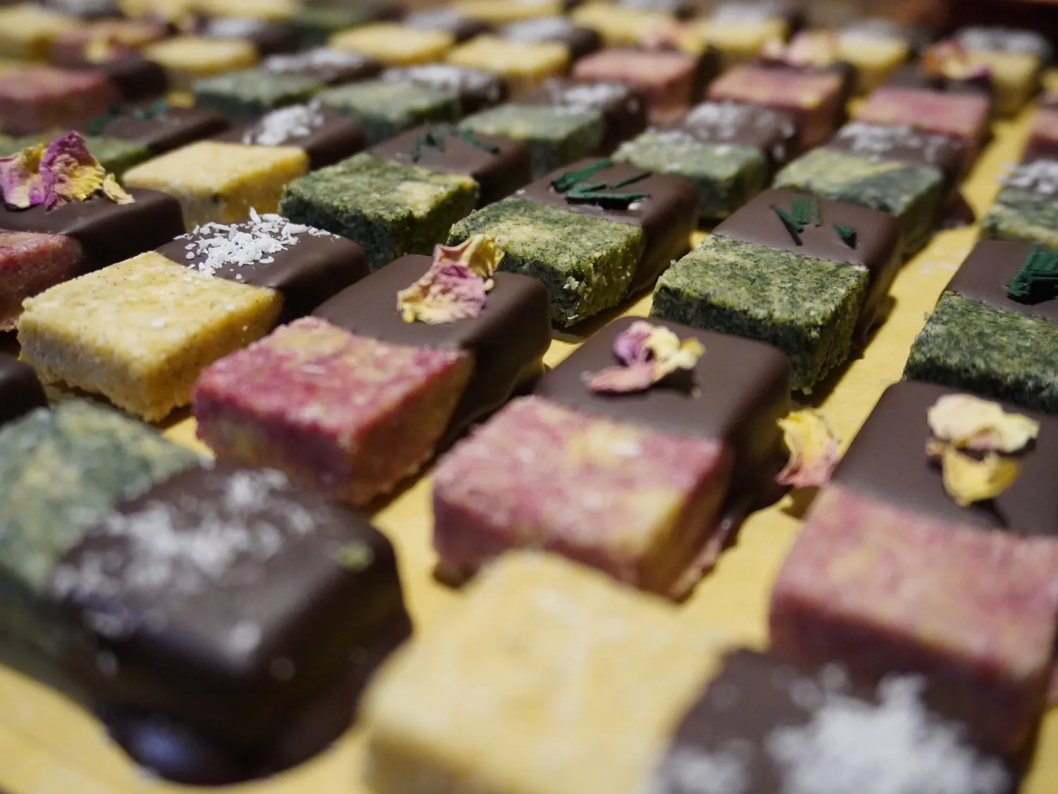 Multicolored handcrafted bites
